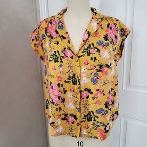 Anthropologie Maeve Floral Blouse